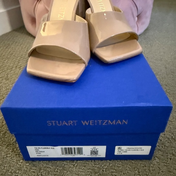 New Stuart Weitzman Tia 85 Block Heel Sandals - Size 6.5 - Picture 3 of 5